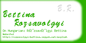 bettina rozsavolgyi business card